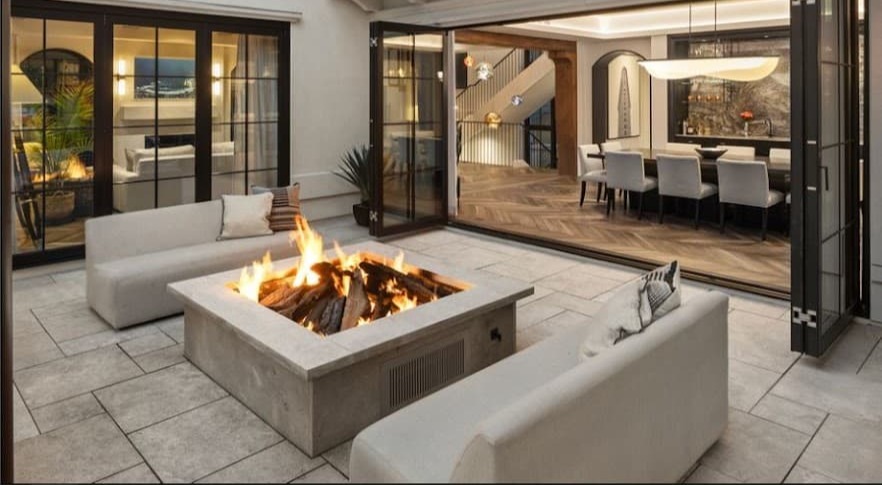 a controllable modern fire pit