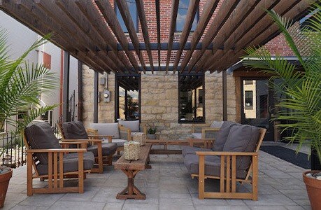 pergola on porch