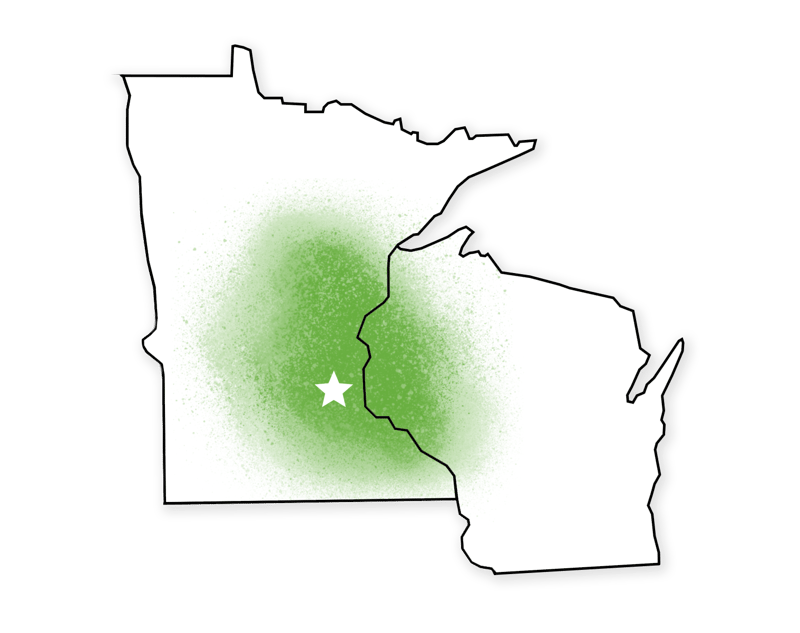 Outdoor Innovations service area graphic