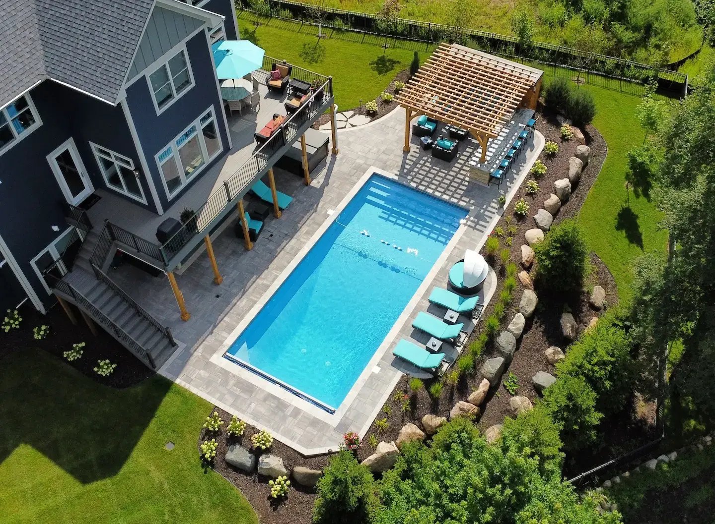 a backyard pool