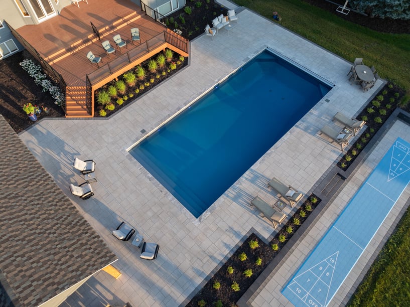 overhead of backyard pool